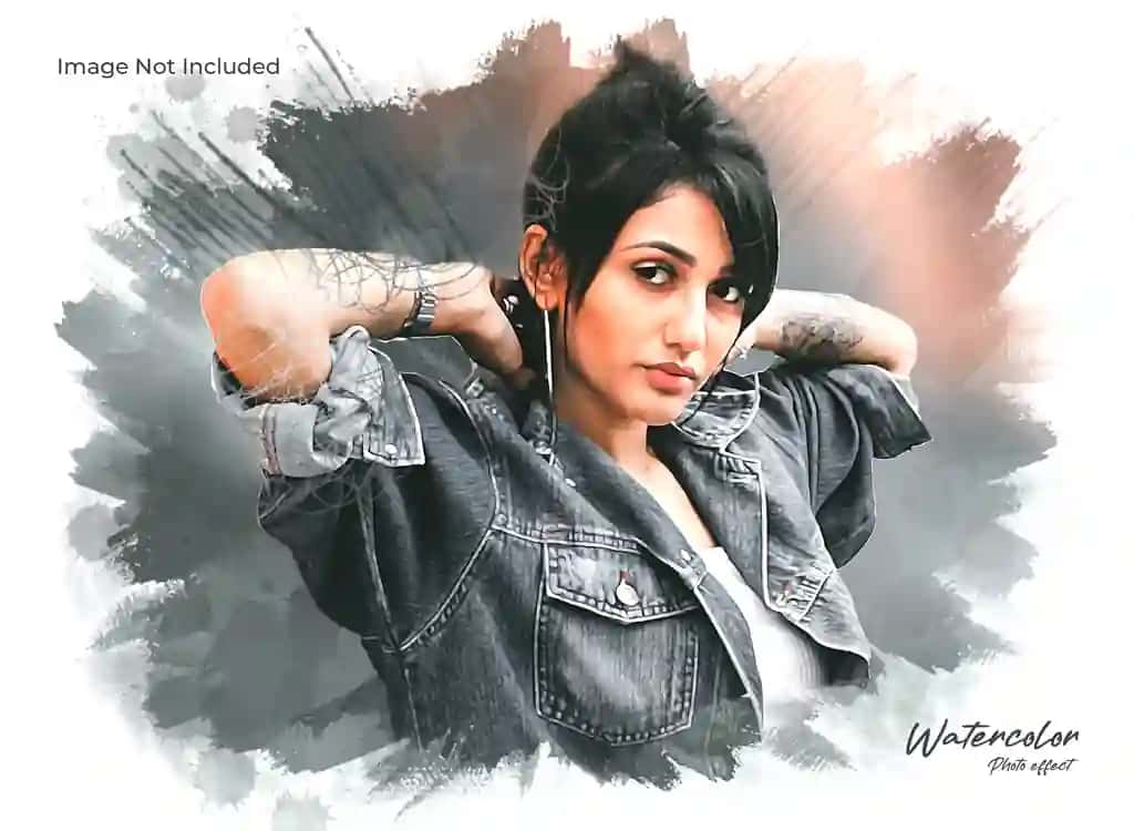 Badiiy akvarel cho'tkasi bilan bo'yash foto effekti | Artistic water color brush painting photo effect