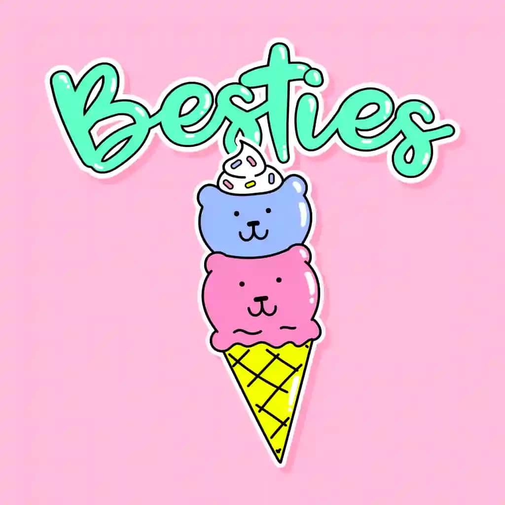 Besties vafli konusning ayiqlari bilan | Besties waffle cone with bears