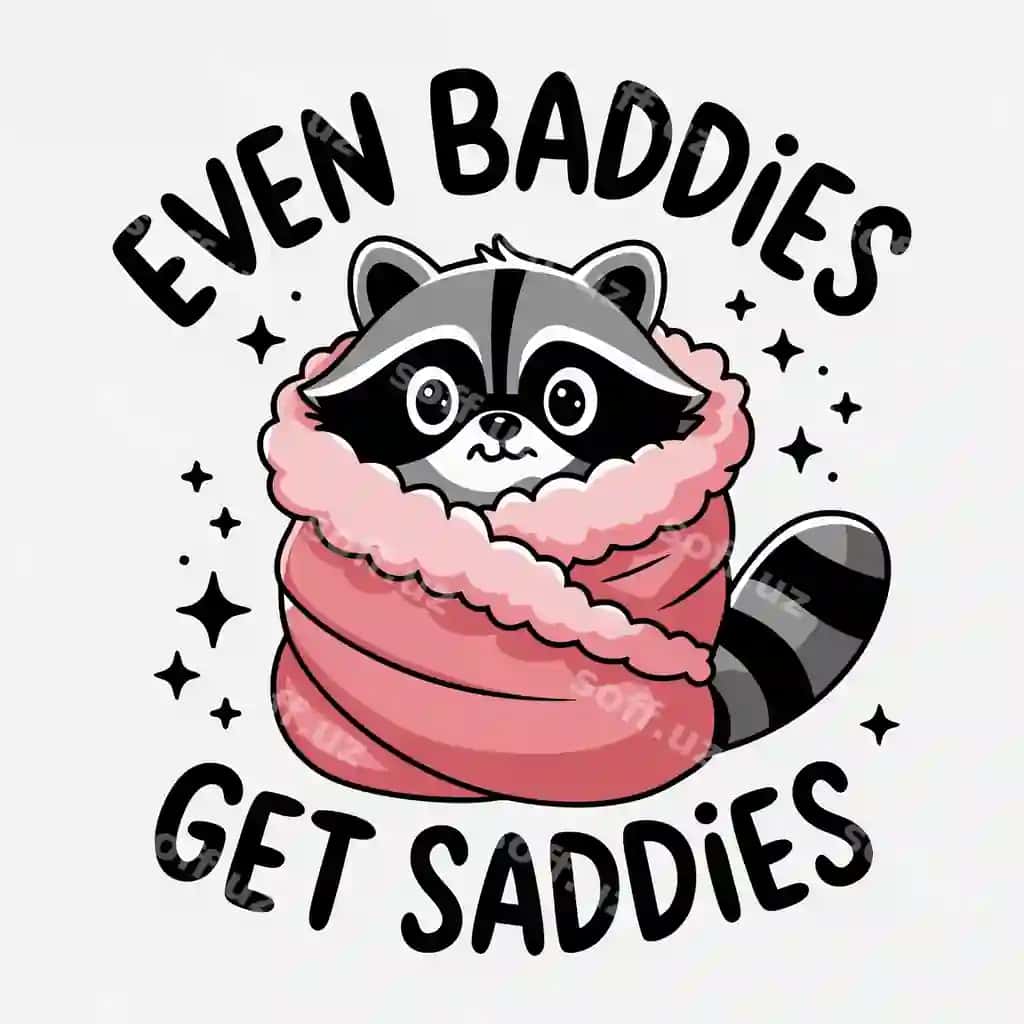 Hatto baddies ham qayg'uli tashvishli futbolka dizaynini oladi | Even baddies get saddies anxiety t shirt design