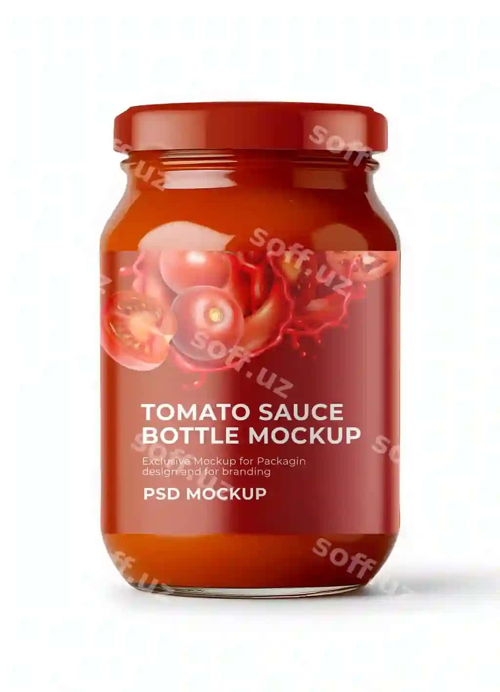 Pomidor sousi banka namuna | Tomato sauce jar mockup