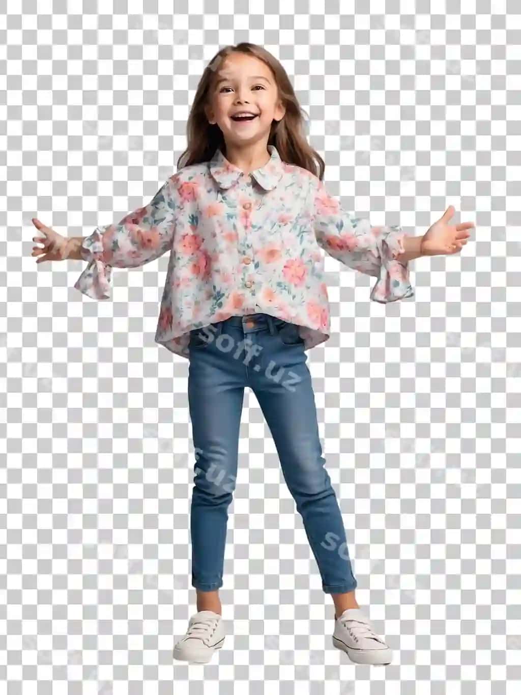 Qo'llarini havoga ko'targan qiz | Girl with her arms out air