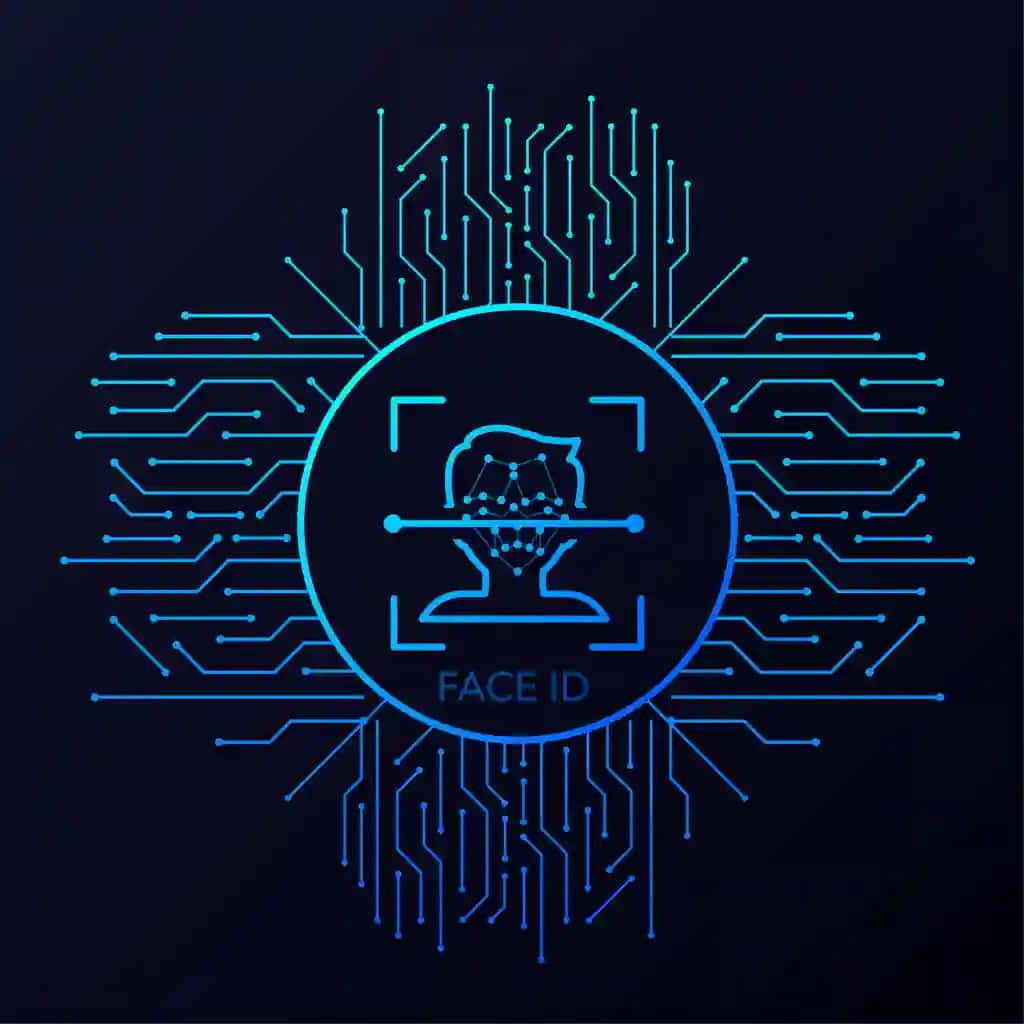 Yuzni tanib olish har qanday maqsadda himoya belgisi vektorining ajoyib dizayni | Face recognition great design any purposes protection icon vector