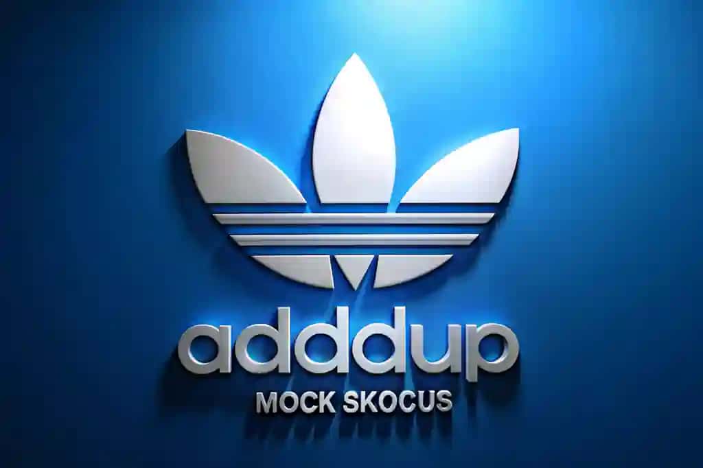 Devor belgisi kompaniyasining 3D logotipi maketi dizayni | Wall sign company 3d logo mockup design