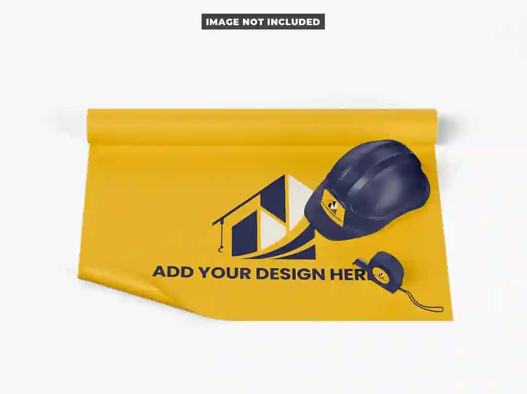 Qurilish dubulg'alarining maketi | Construction helmet blueprints mockup