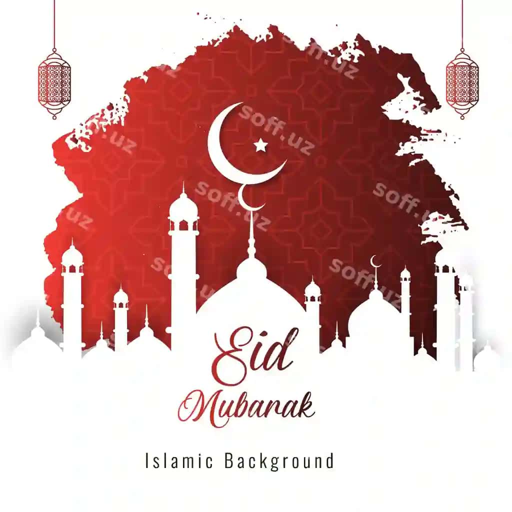 Go'zal Islom bayrami Eid Mubarak orqa fon | Beautiful islamic festival eid mubarak background