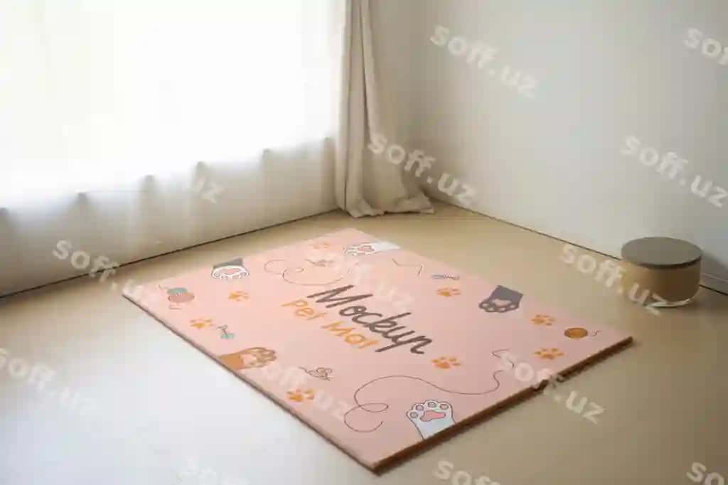Bino mockup dizayni | Pet mat mockup design
