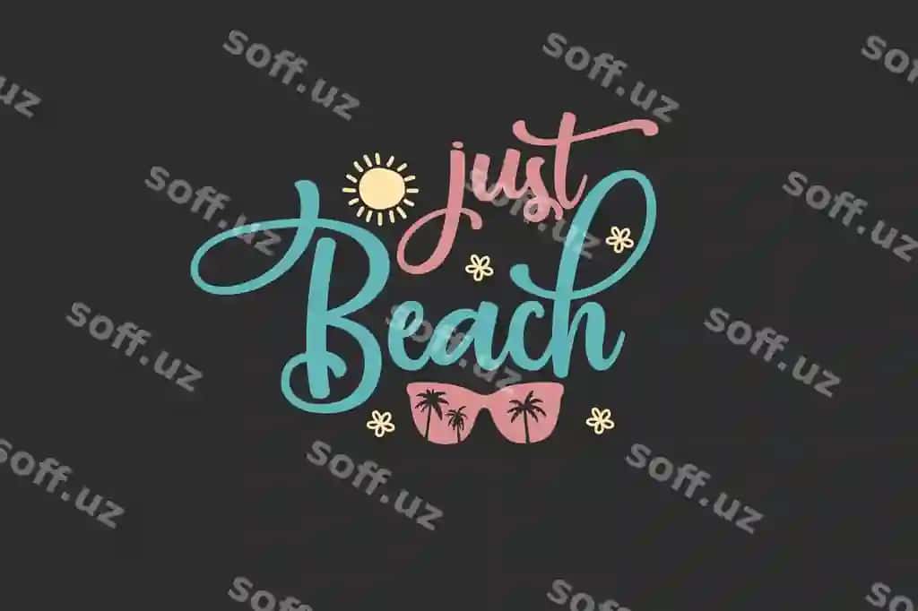Faqat plyaj vektor fayli | Just beach vector file