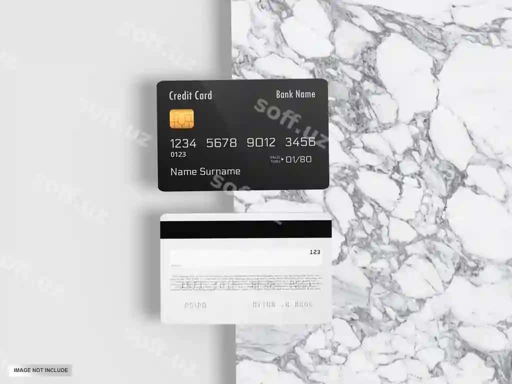 Kreditbank karta mockup | Creditbank card mockup