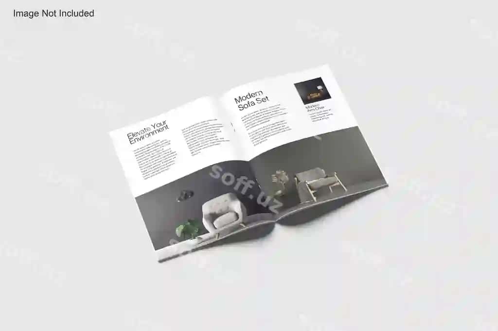 A4 katalog broshyura mockup | A4 catalog brochure mockup