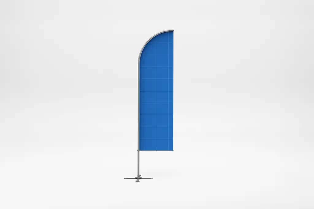 Reklama bayroq maketi | Promotional flag mockup