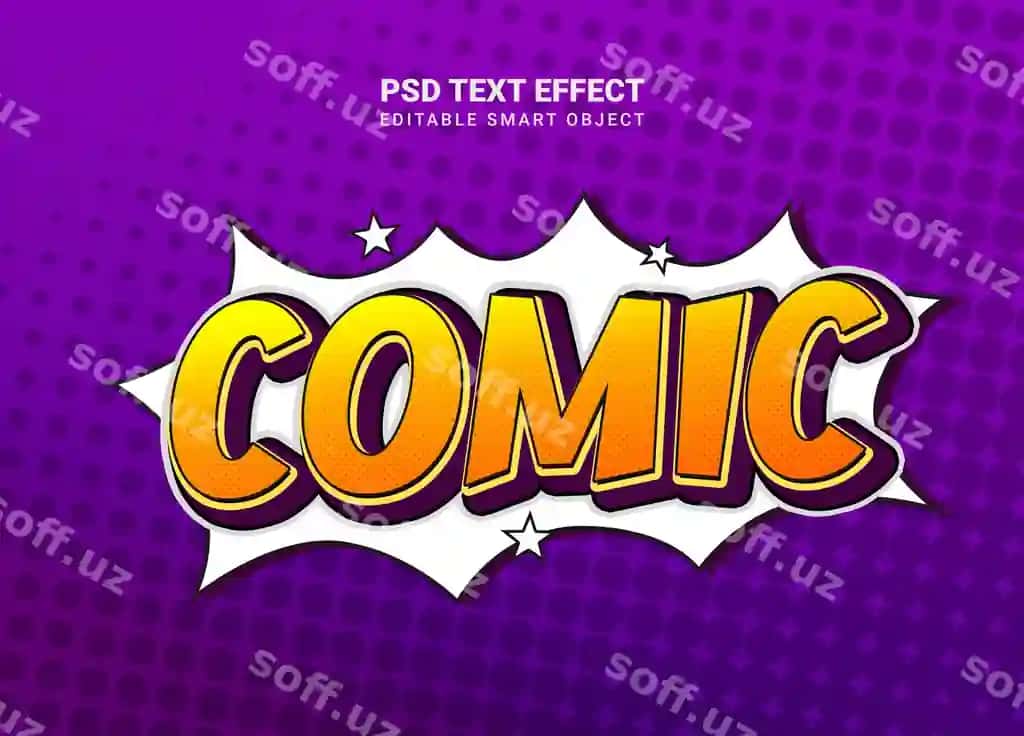 Komik matn stil effekti | Comic text style effect