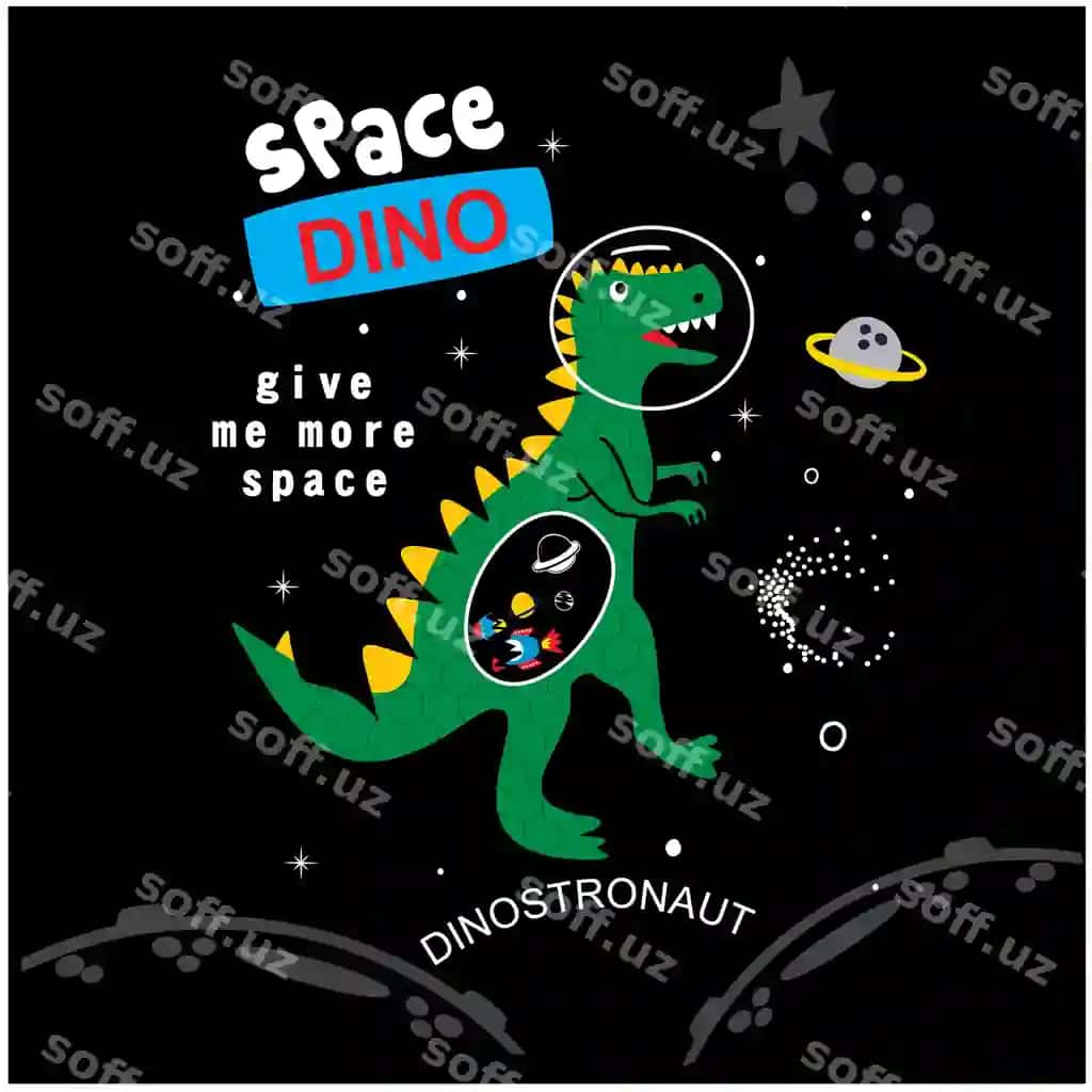 Faza dino multfil'm vektor | Space dino cartoon vector