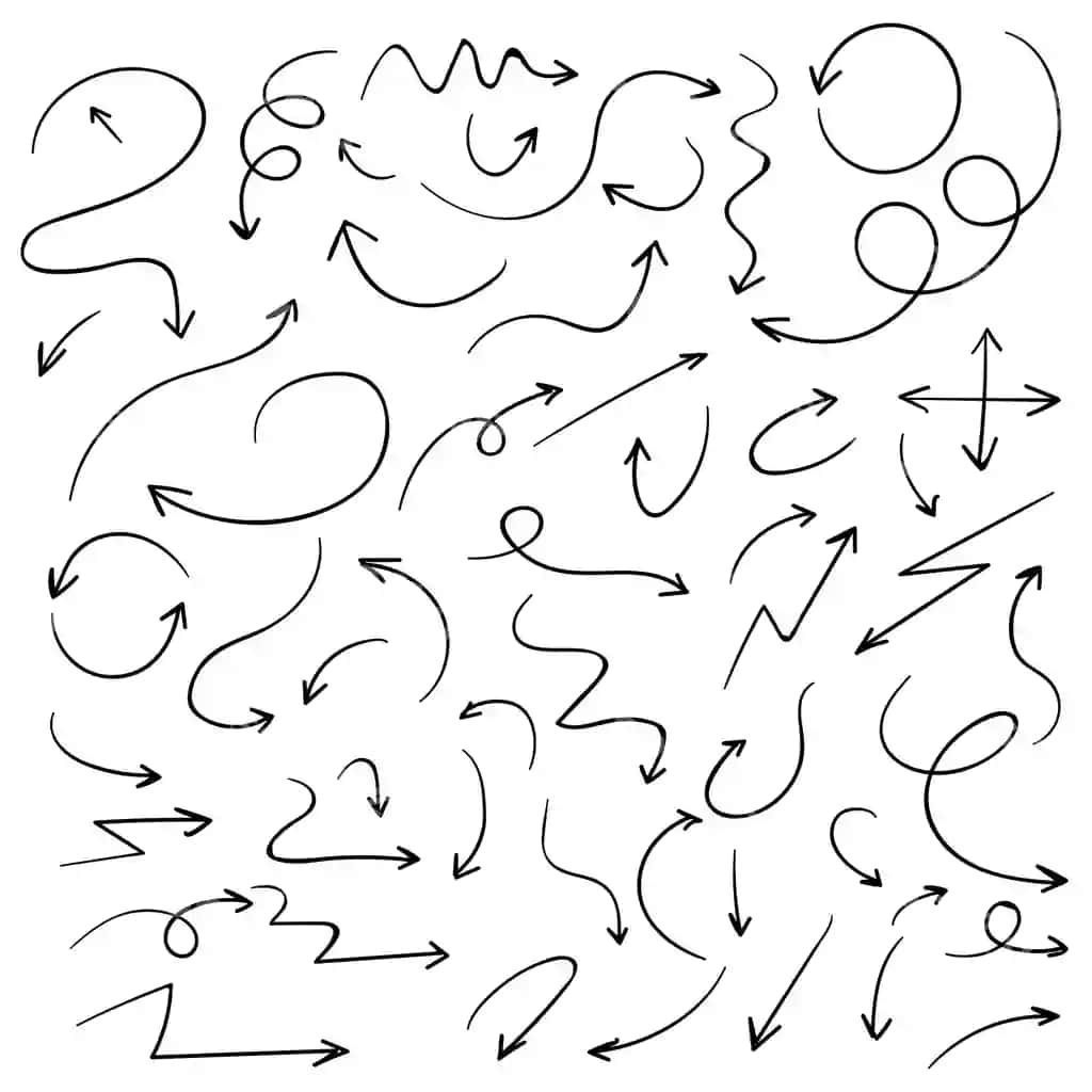 Qo'l bilan chizilgan o'tlar to'plami | Hand drawn arrow collection