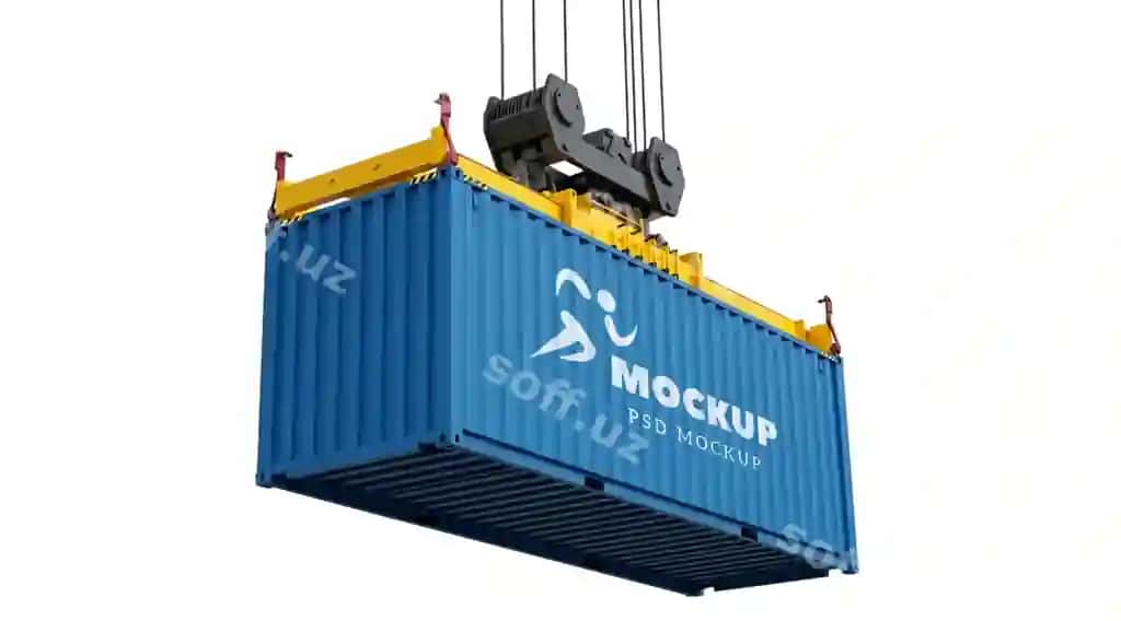 Yuk konteyneri kran bilan ko'tarilmoqda | Cargo container being lifted by crane