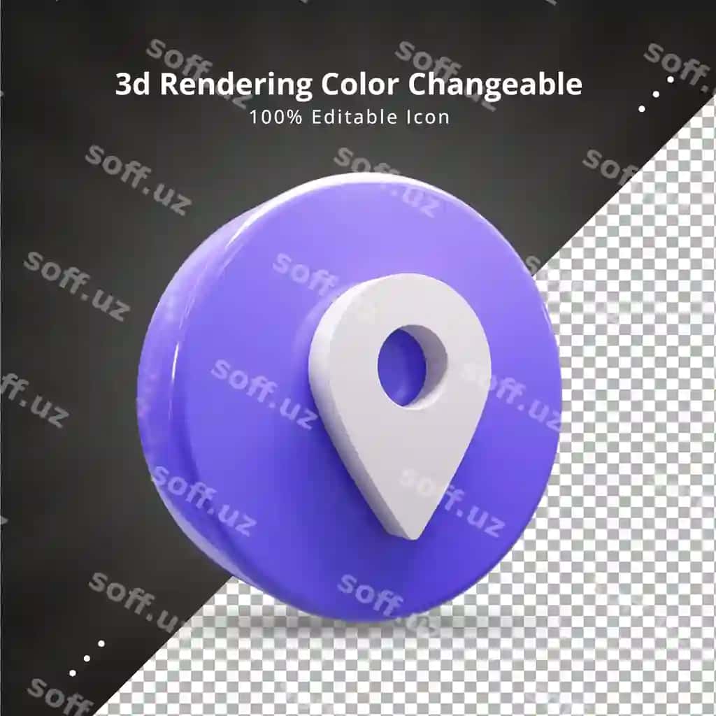 Joylashuv interfeysi belgisi 3D | Location ui icon 3d