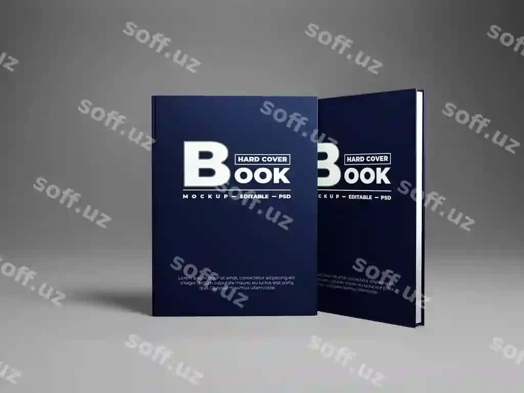 Qattiq muqovali kitob maketi | Hard cover book mockup