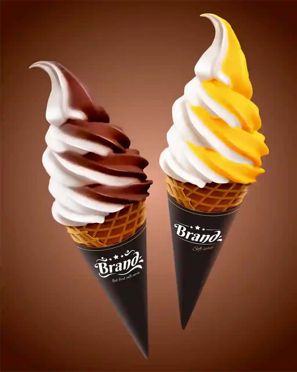 Mango shokoladli muzqaymoq konusi | Mango chocolate ice cream cone