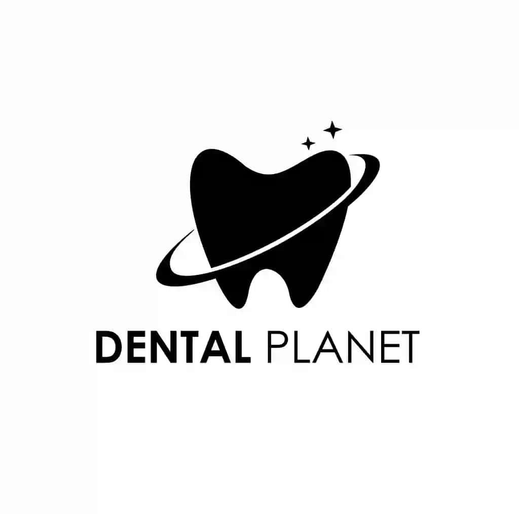Orbita yulduzlari bilan dental sayyora logotipi tish | Dental planet logo tooth with orbit stars