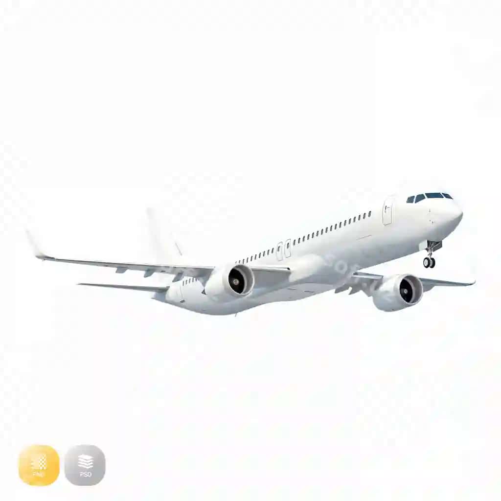 Samolyot ob'ekt orqa fondan ajraltirilgan PNG fayl | Airplane object isolated from background png file