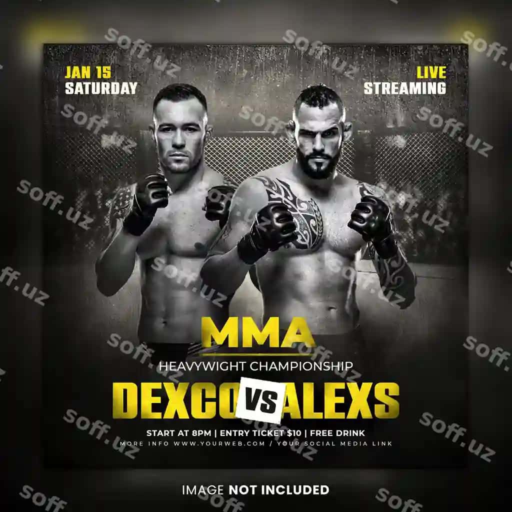 Mma sport varaqasi shabloni | Mma sport flyer template