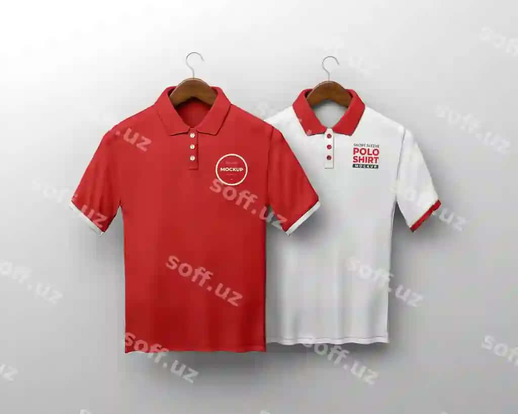 Qizil-oq polo rubokalari askarlari | Red white polo shirts hangers