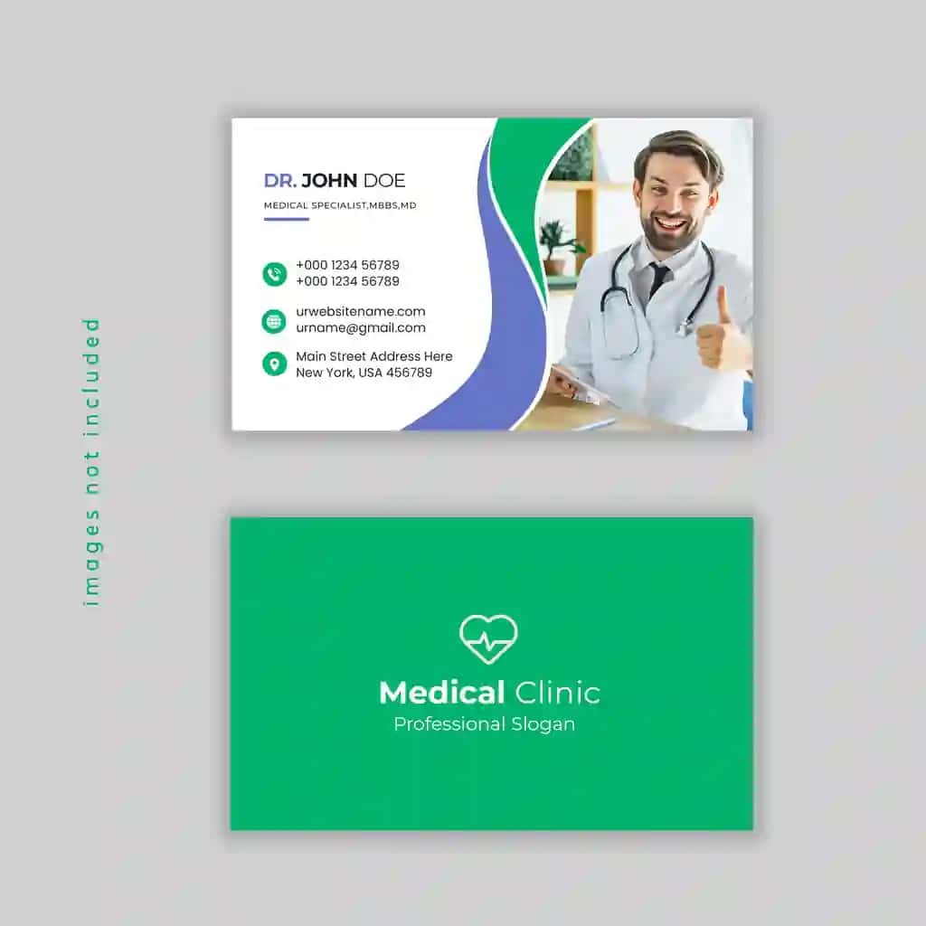 Zamonaviy tibbiy biznes karta shablon | Modern medical business card template