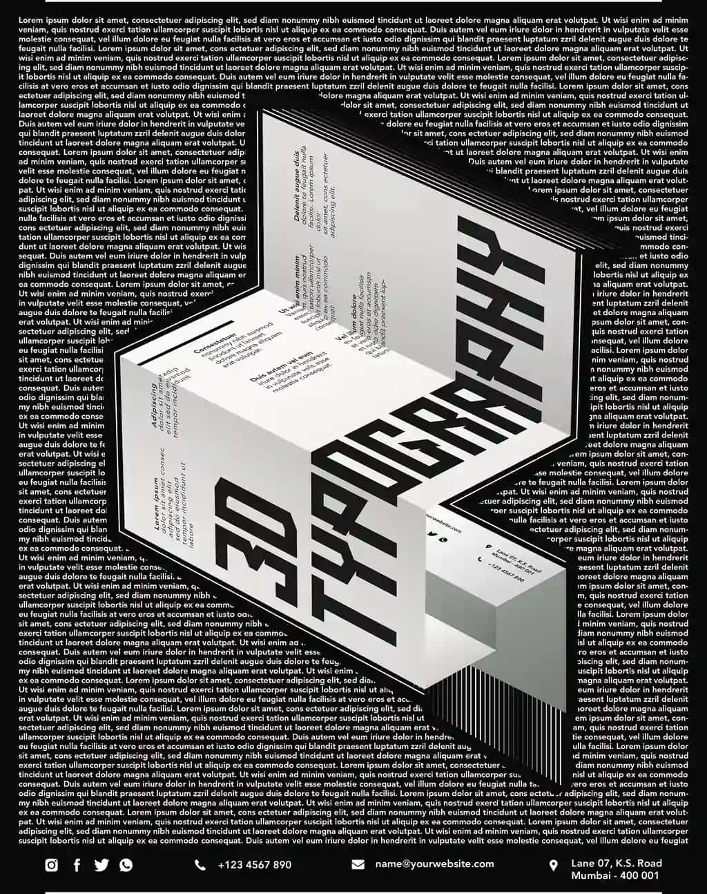 Izolyatsiya qilingan 3D tipografik plakatni yoping | Close up 3d typographic poster isolated