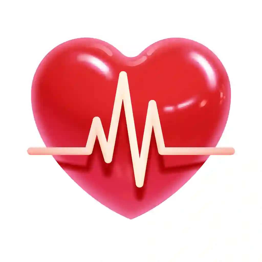 Oq fonda kardiogramma bilan haqiqiy hajmli yurak chizilgan | Realistic volumetric drawing heart with cardiogram white background