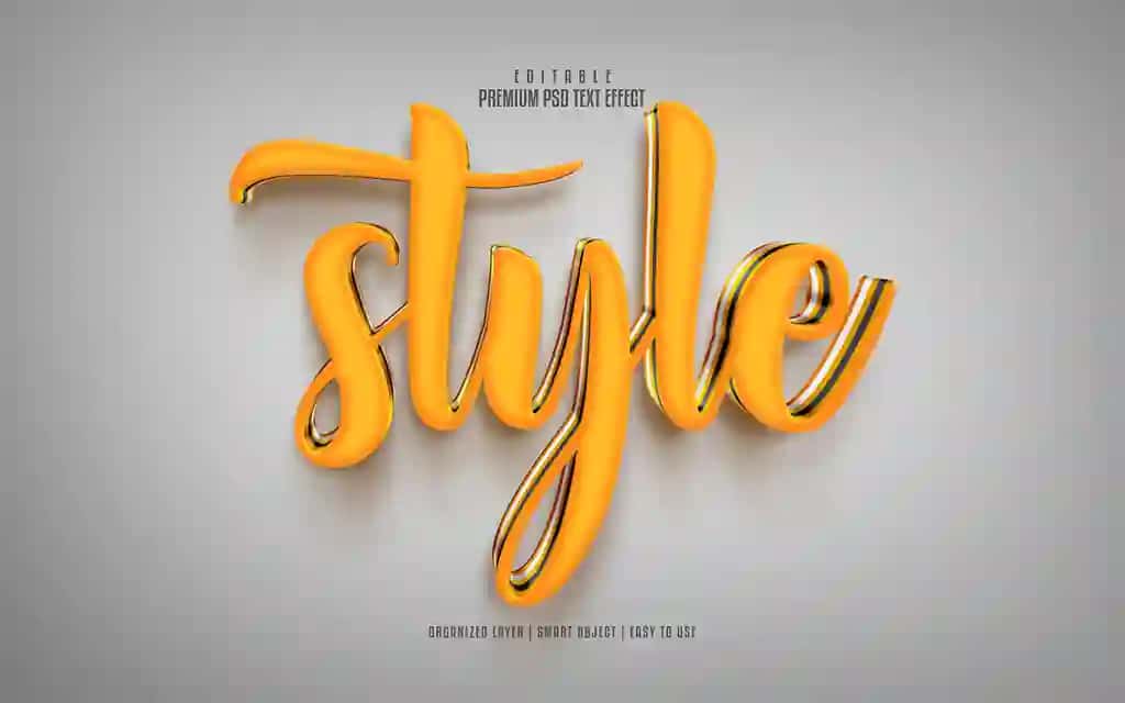 To'liq tahrirlanadigan premium psd matn effekti uslubi | Style fully editable premium psd text effect