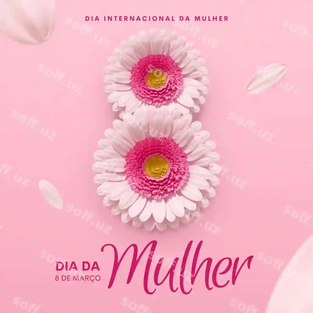 Xalqaro Ayollar Kechasi 8-mart zamonaviy qizilqovoq va oq Instagram uchun post 1 | Dia internacional da mulher 8 de marco moderno rosa e branco post para instagram 1