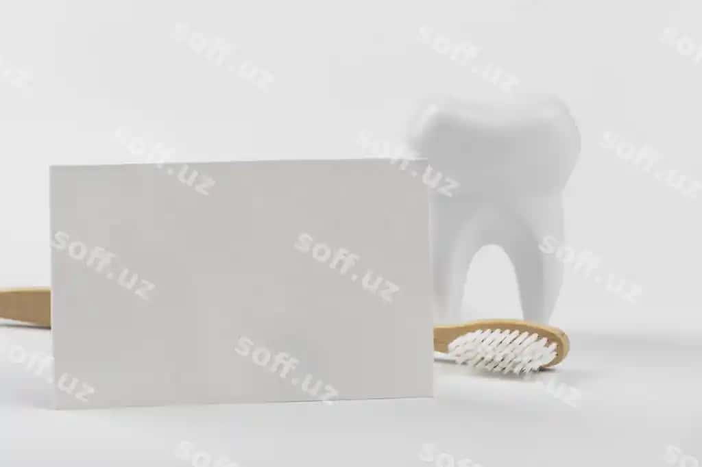 Namuna dizaynli tish biznes kartasi | Mock up design dental business card