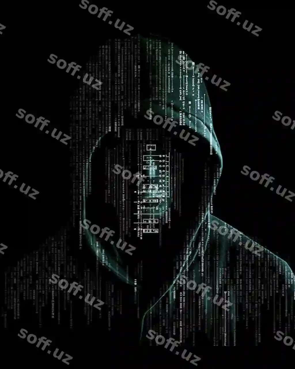 Kompyuter hacker hoodie abstrakt ikkilik ascii fon | Computer hacker hoodie abstract binary ascii background