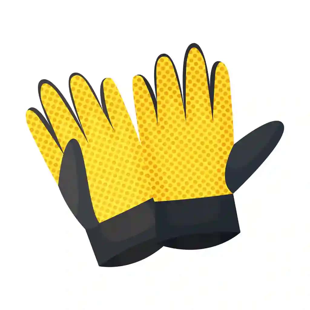 Bardoshli bog 'qo'lqoplari vektor tasviri oq fon | Durable garden gloves vector illustration white background