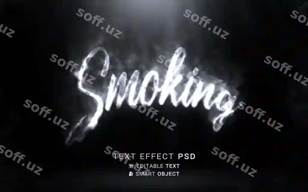 Chekish effekti bilan matn yozish | Smoking text effect writing