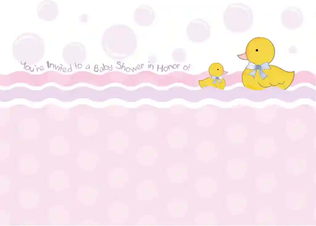 O'rdak o'yinchoqlari tushirilgan chaqaloq uchun dush kartasi | Baby shower card with duck toys