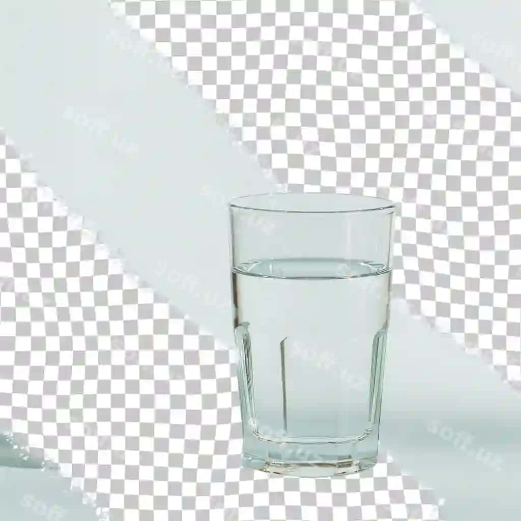 Stakan suvi yarim to'ldirilgan stakan suvi bilan | Glass water with half full glass water