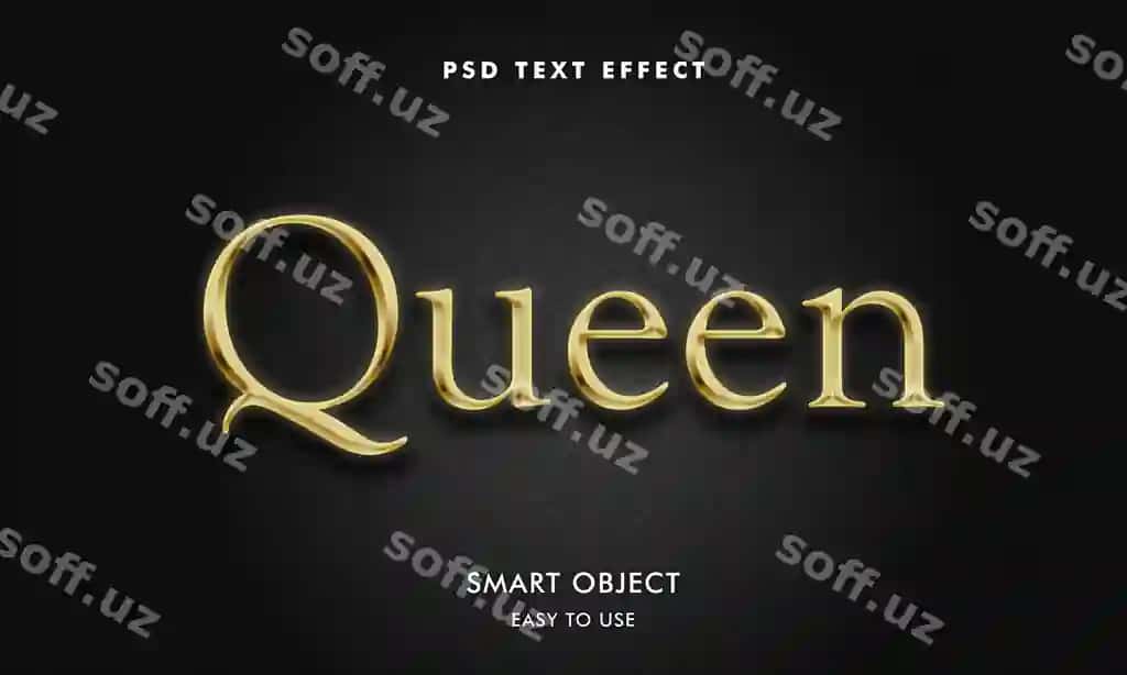 Queen matn effekt shabloni | Queen text effect template