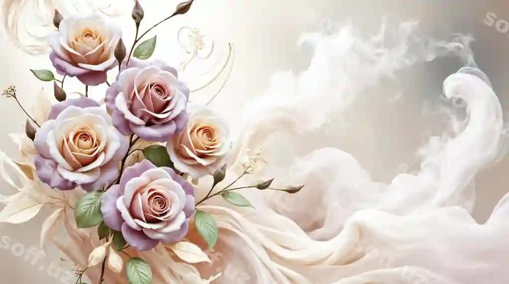 Nafis atirgullar oqadigan mato gul tarkibi | Elegant roses flowing fabric floral composition