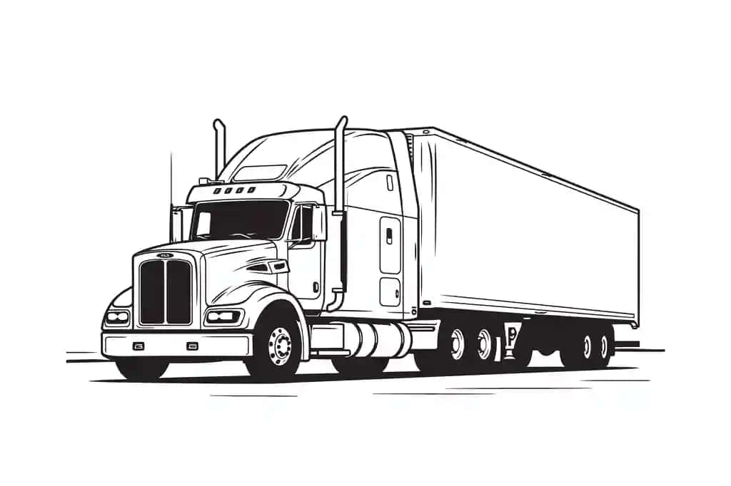Ijodiy uslubdagi qora siluet yuk mashinasi logotipi yuk mashinasi vektor tasviri | Creative style black silhouette truck logo icon truck vector illustration