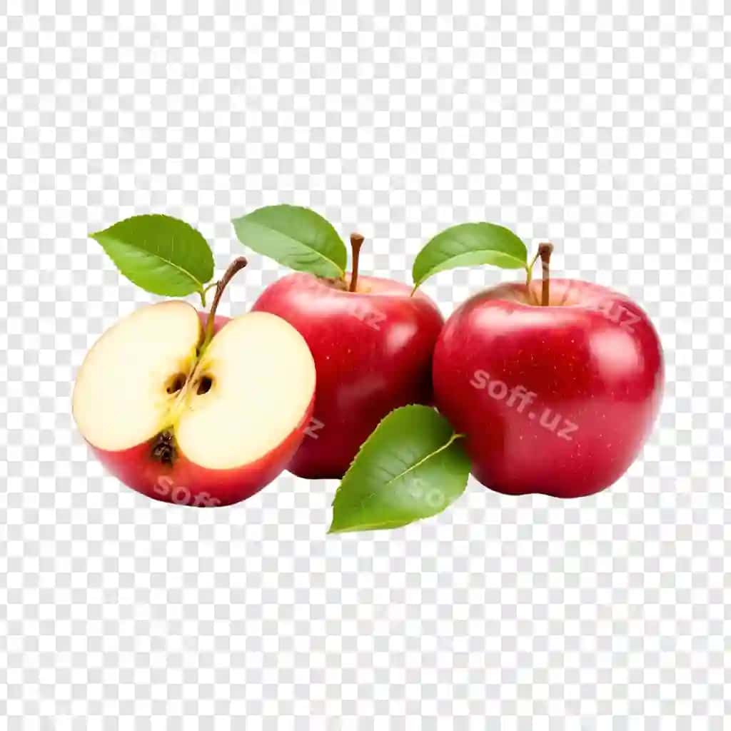 Qizil olma ajraltirilgan shaffof | Red apple isolated transparent 2