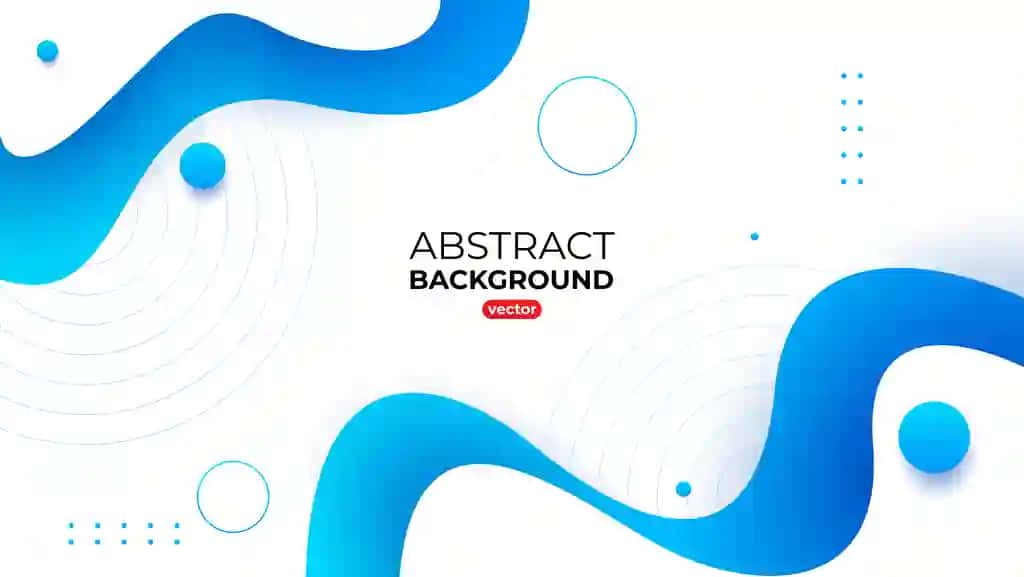 Geometrik element vektorli mavhum ko'k oq suyuqlik foni | Abstract blue white fluid background with geometric element vector