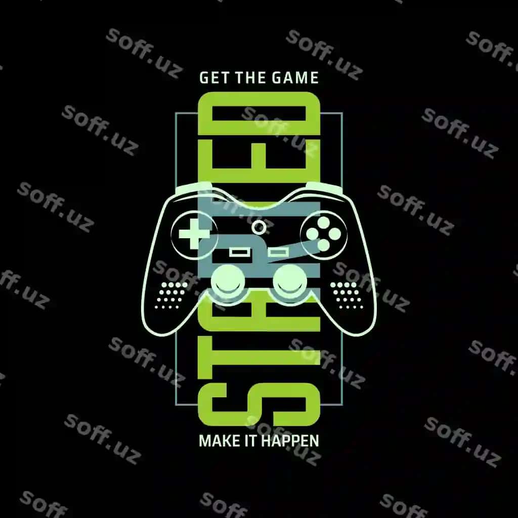 O'yin boshlandi gamer kontseptsiyasi bolalar futbolka grafik vektor dizayni | Get game started gamer concept boys graphic vector design tee shirt