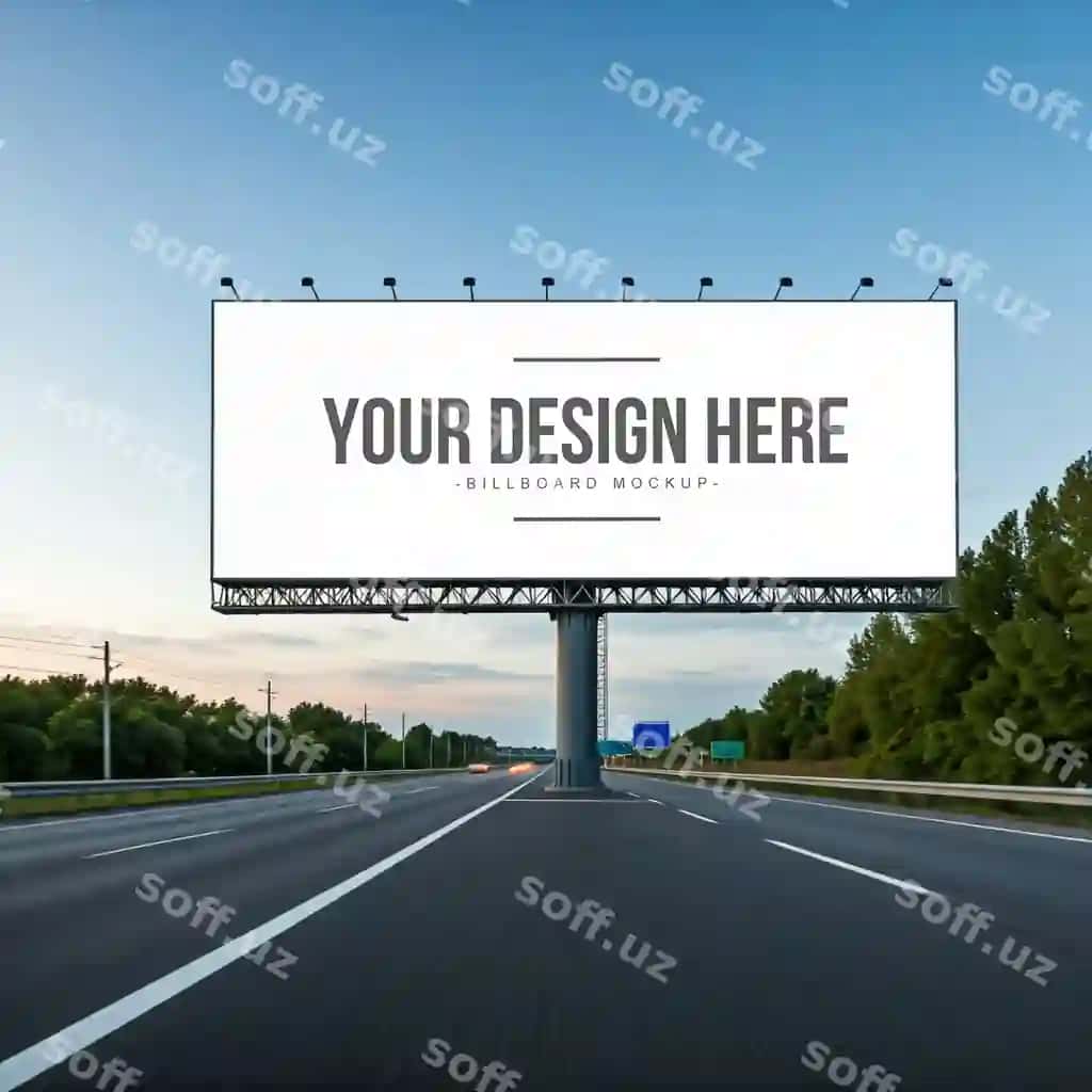 Billboard namuna reklama dizayn shabloni | Billboard mockup advertising design template