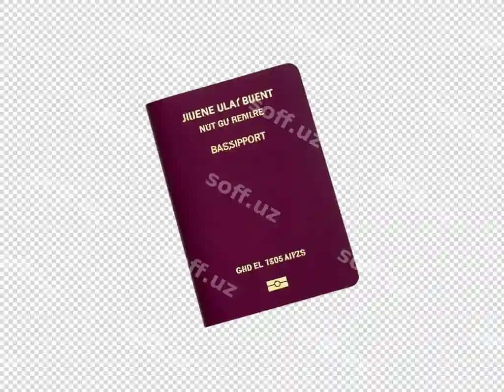 Pasport ajraltirilgan oq fonda | Passport isolated white background