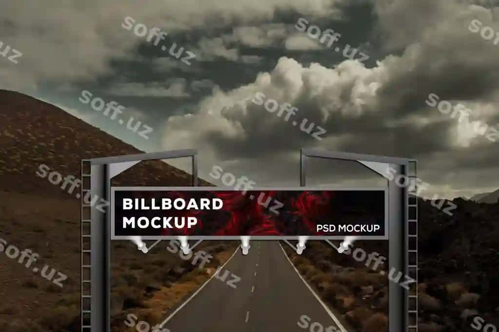 Billboard ko'cha namunajpg | Billboard street mockupjpg