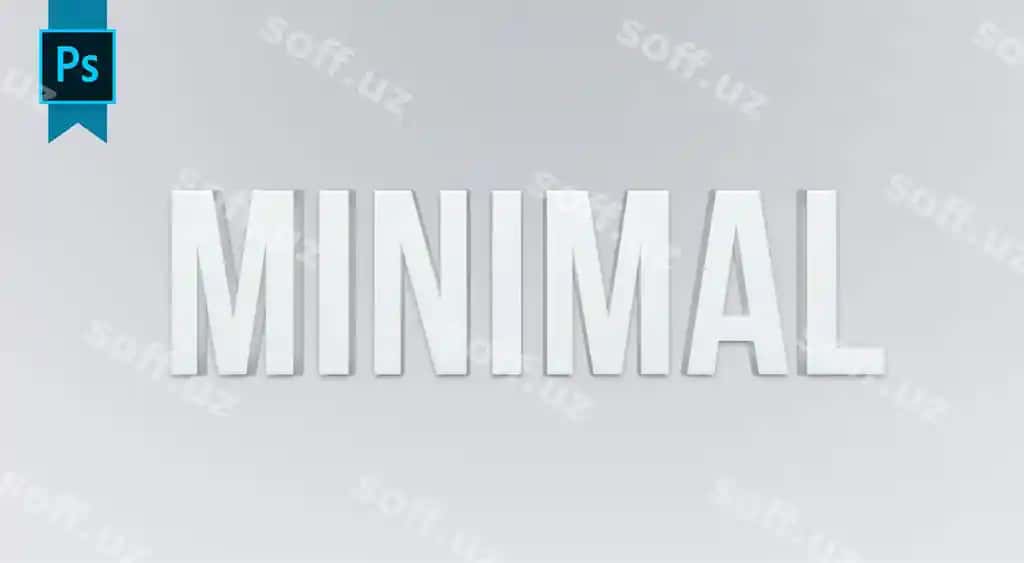 Oq minimal matn effekti | White minimal text effect