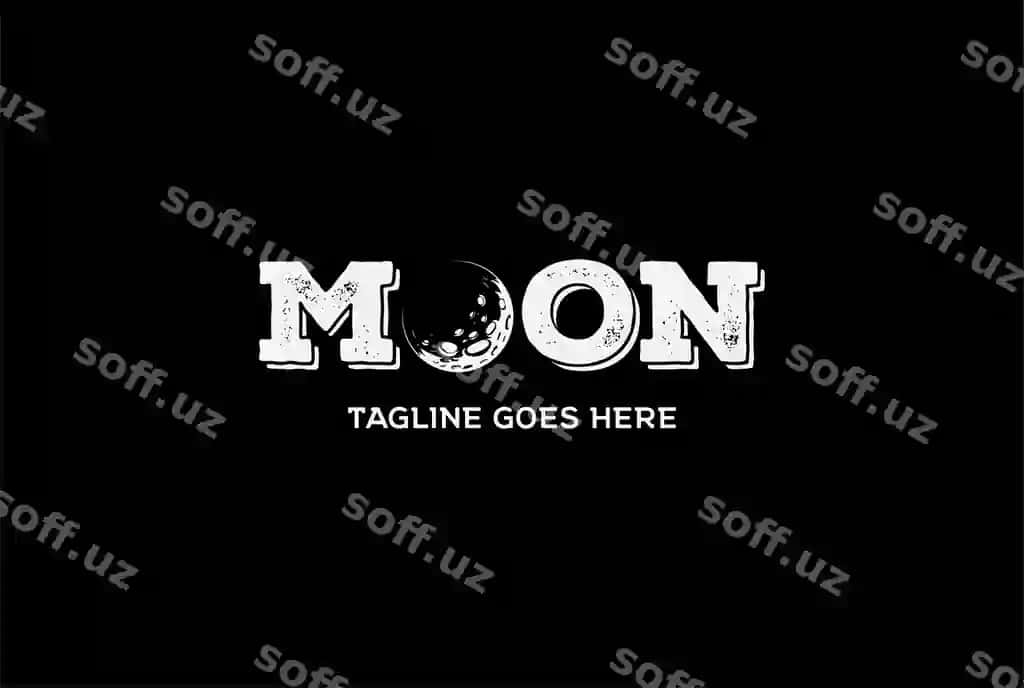 Oy harf matn so'z shrift turi tipografiya logo dizayn vektor | Moon letter text word font type typography logo design vector