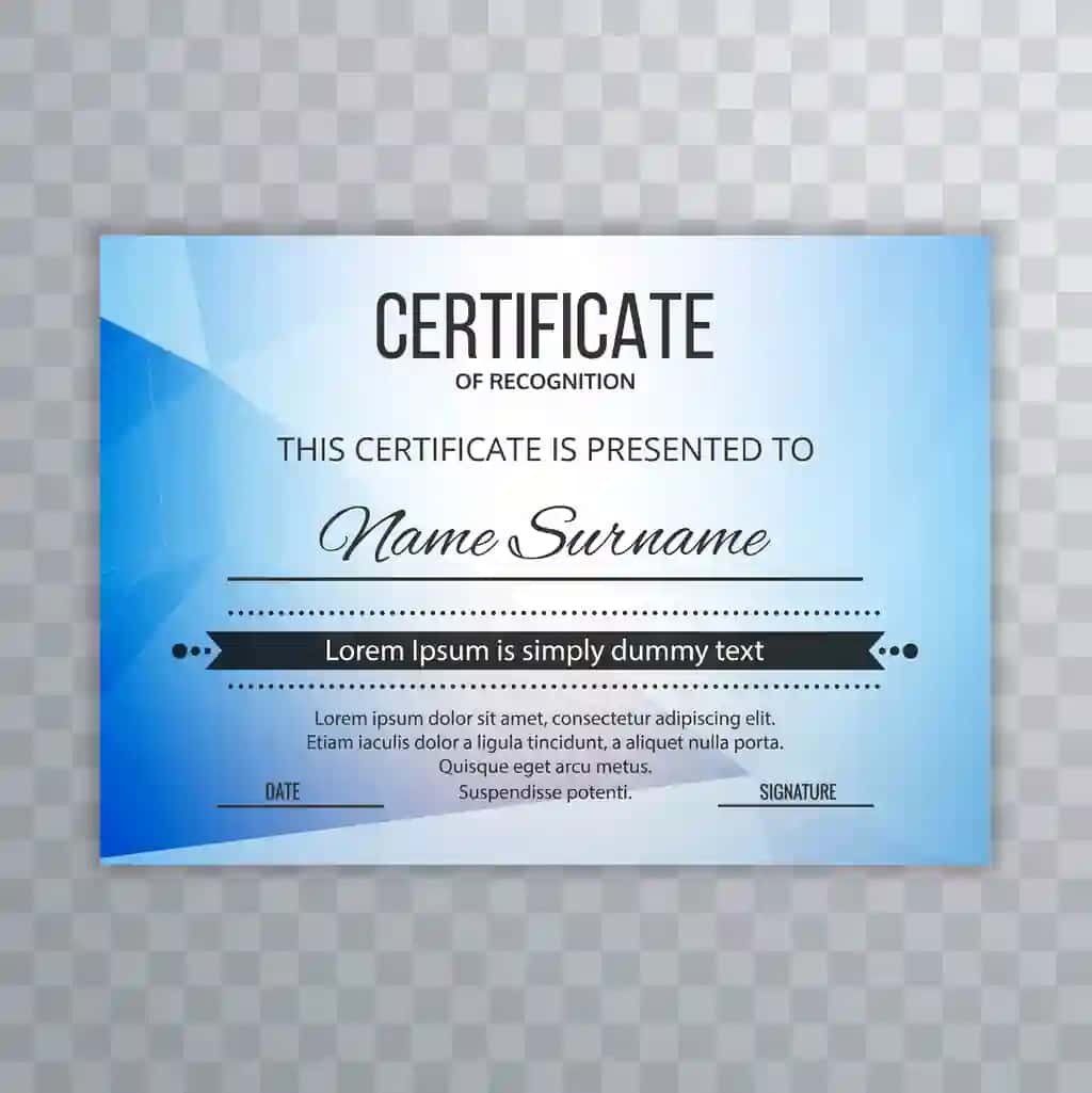 Sertifikat mukofoti shablonlari diplom ko'pburchak fonini taqdirlaydi | Certificate premium template awards diploma polygon background