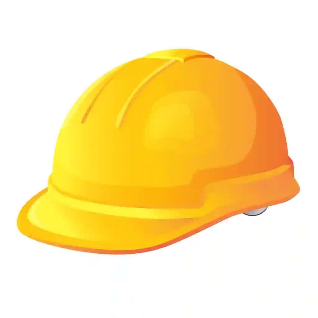 Sariq qurilish dubulg'asi realistik uslub | Yellow construction helmet realistic style