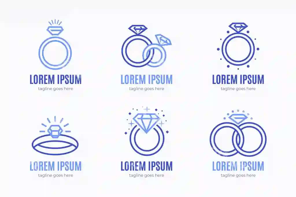 Ijodiy tekis dizayn halqa logotipi shablonlari | Creative flat design ring logo templates